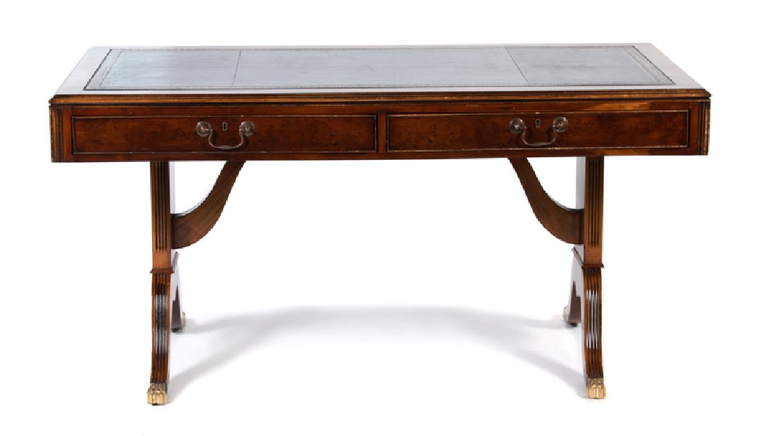 A Regency Style Yewwood and Mahogany Writing Table (1 of 1)