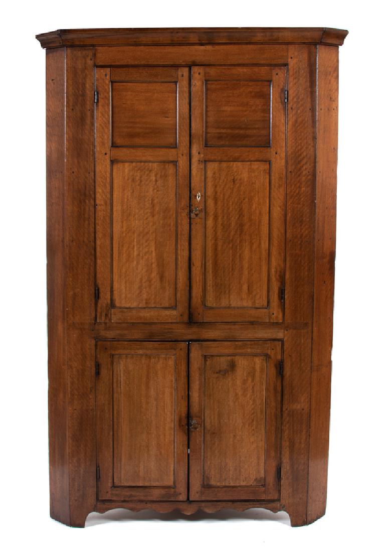 An American Walnut Corner Cupboard (1 of 1)