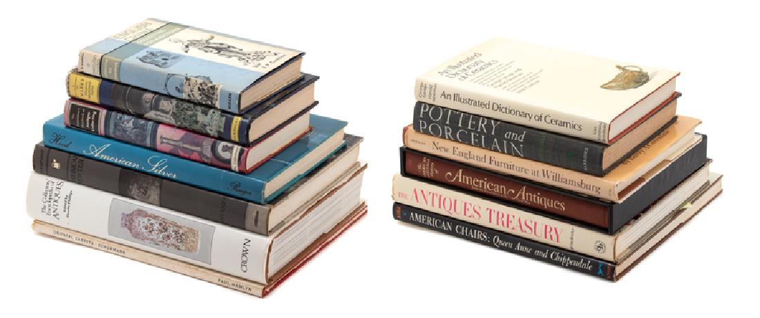 *Thirteen Volumes Related to Antiques: Schurmann, Oriental Carpets, Paul Hamlyn, London, 1968; Phoebe Phillips, The Collector's Encyclopedia of Antiques, Crown Publishers, NY, 1973; Graham Hood, American Silver, Praeger Publishers, New Yor