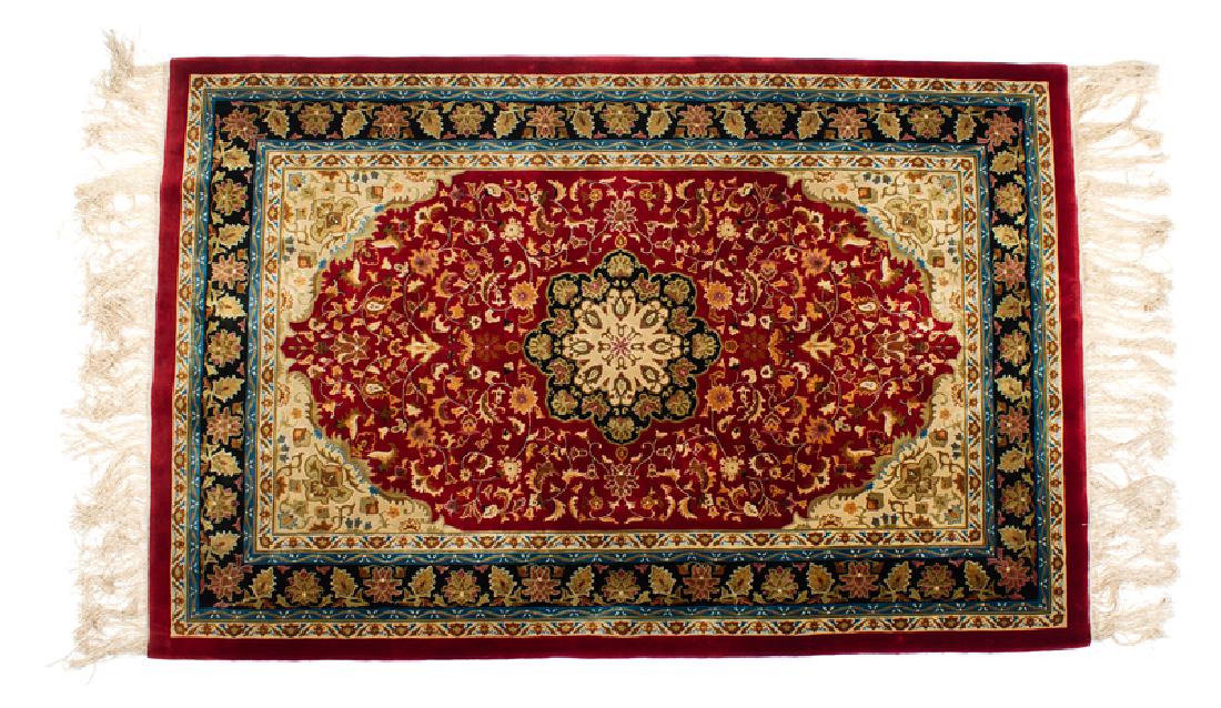 *A Chinese Persian Design Silk Rug (1 of 1)