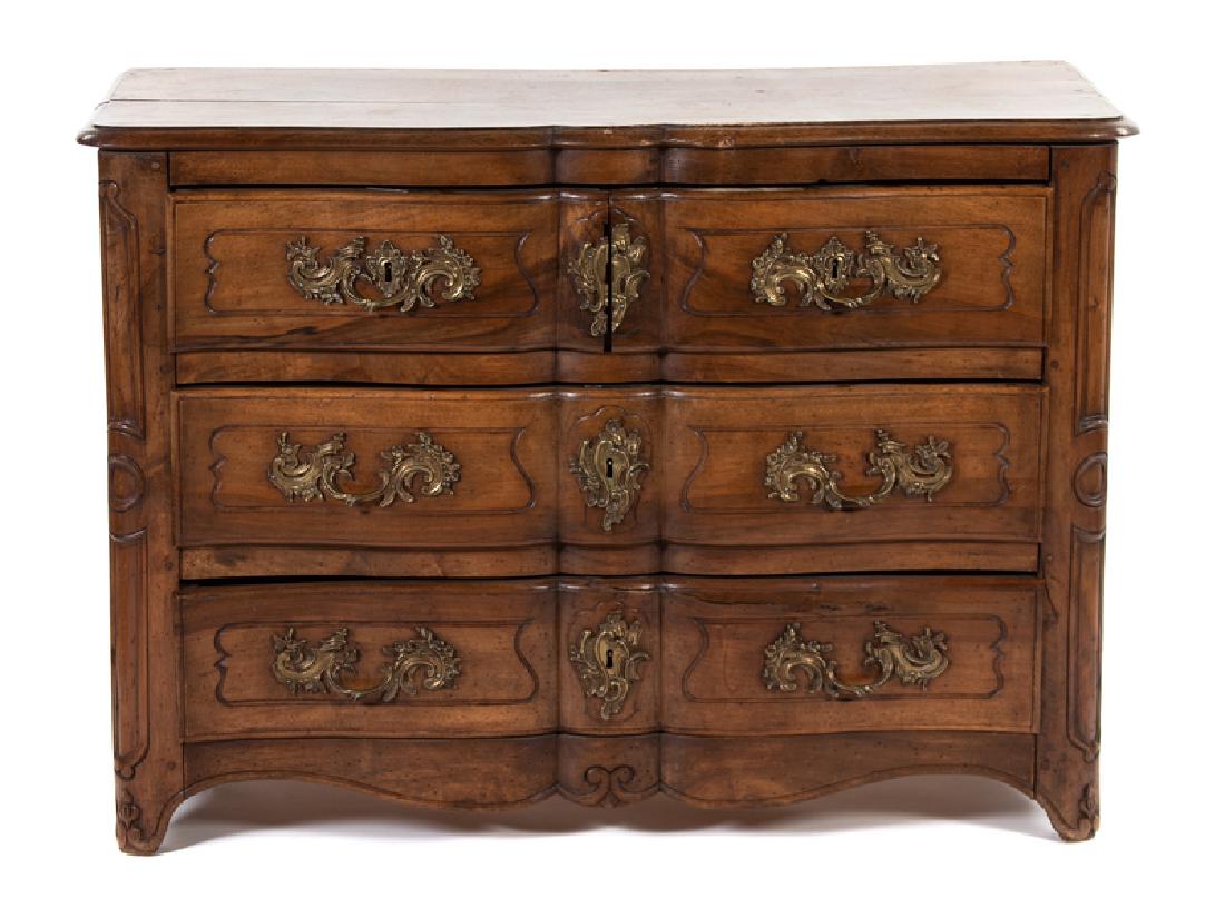 A Louis XV Provincial Style Walnut Commode (1 of 1)