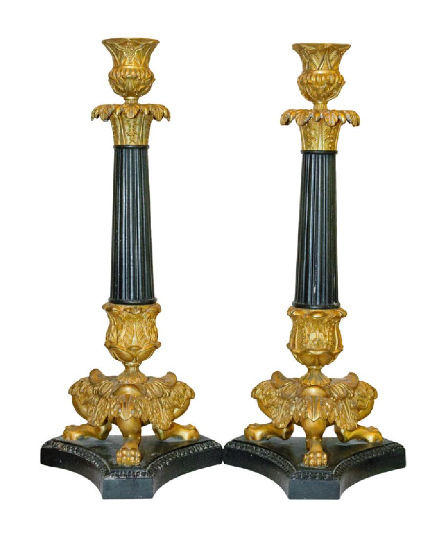 A Pair of Empire Style Parcel-Gilt and Patinated Bronze (1 of 1)