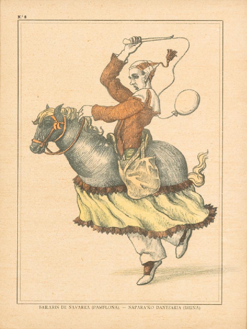 Three Framed Color Prints of Basque Dancers after (1 of 3)