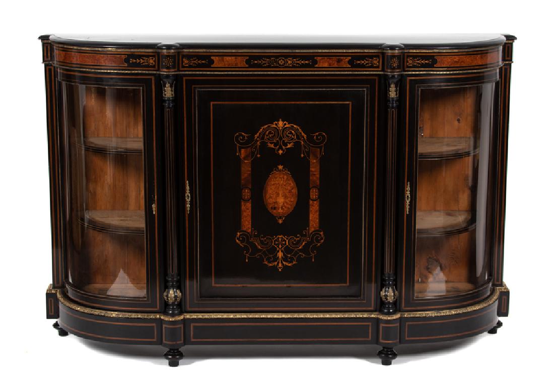 A Napoleon III Gilt Bronze Mounted Marquetry Ebonized (1 of 1)