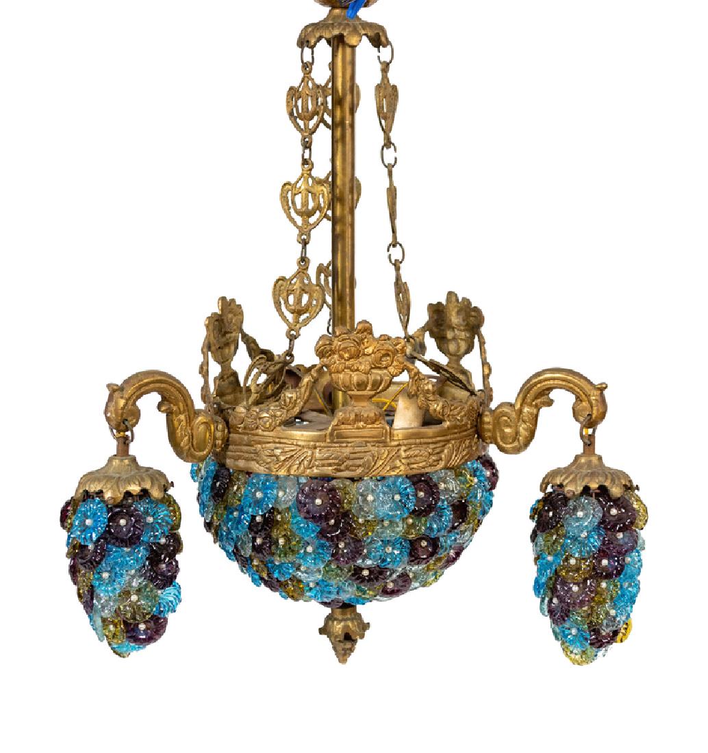 A French Glass Beaded Four-Light Chandelier (1 of 1)