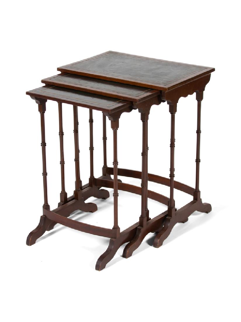 A Set of Three Regency Style Mahogany Nesting Tables (1 of 1)