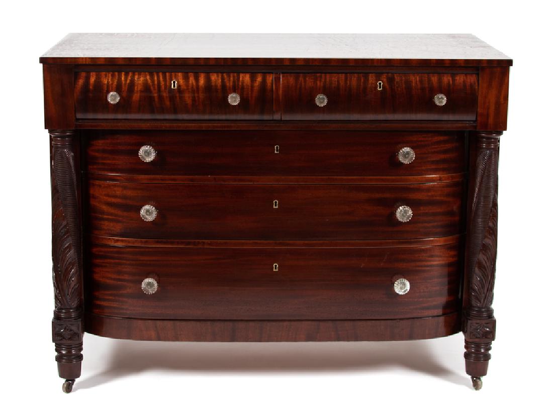 An American Empire Mahogany Chest of Drawers with (1 of 1)