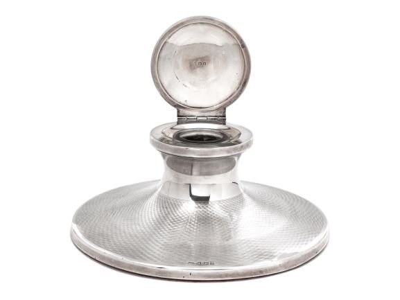 A English Silver Inkwell (1 of 1)