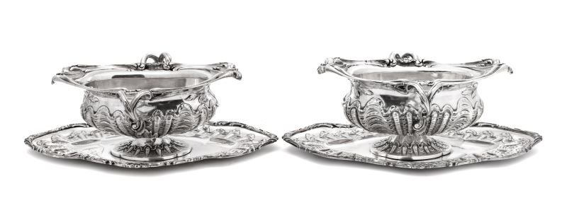 A Pair of French Silver Sauceboats (1 of 1)