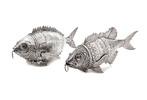 A Pair of Spanish Silver Flexible Fish (1 of 1)