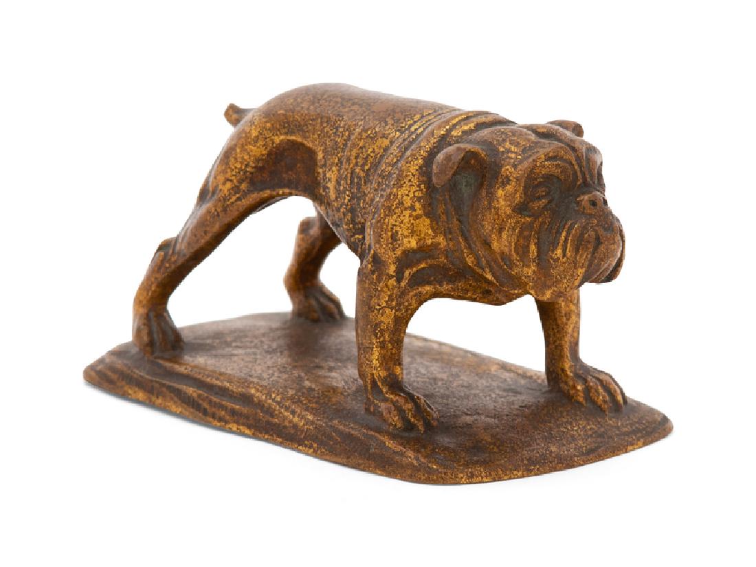 A French Bronze Bull Dog Form Paperweight (1 of 2)