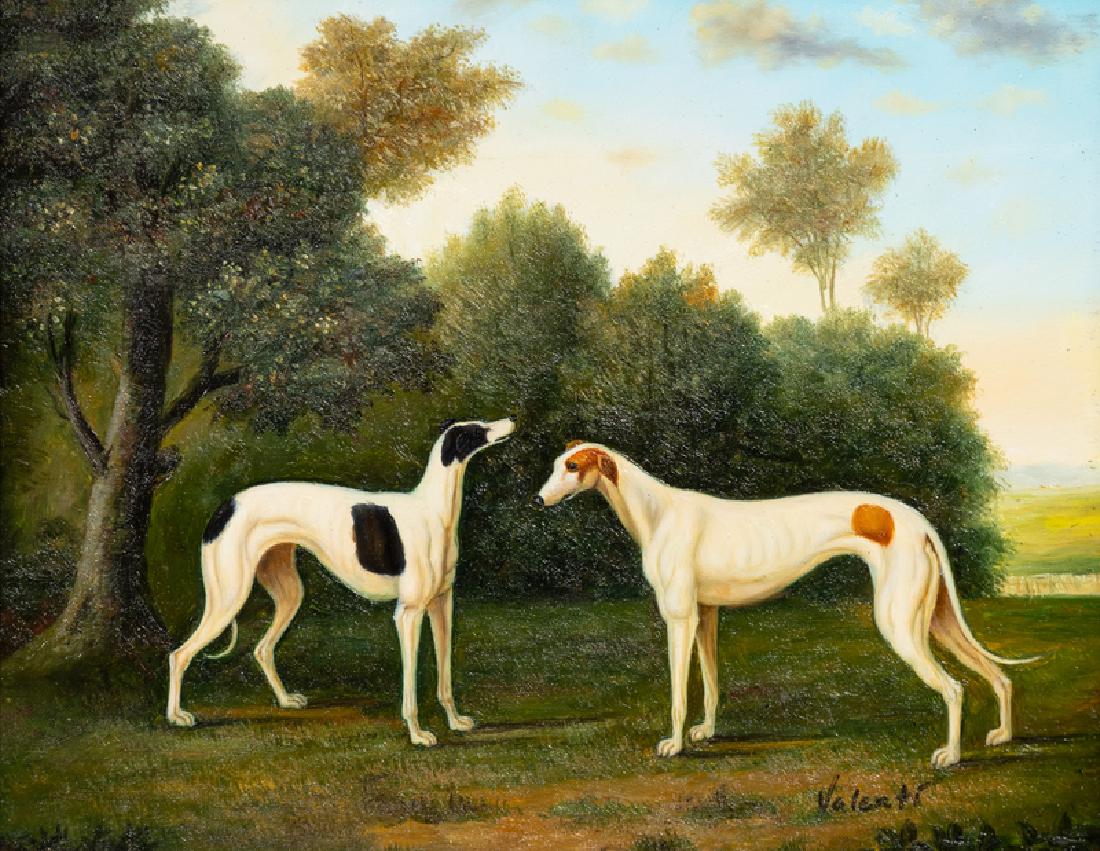Valenti, Two Greyhounds in Landscape (1 of 1)