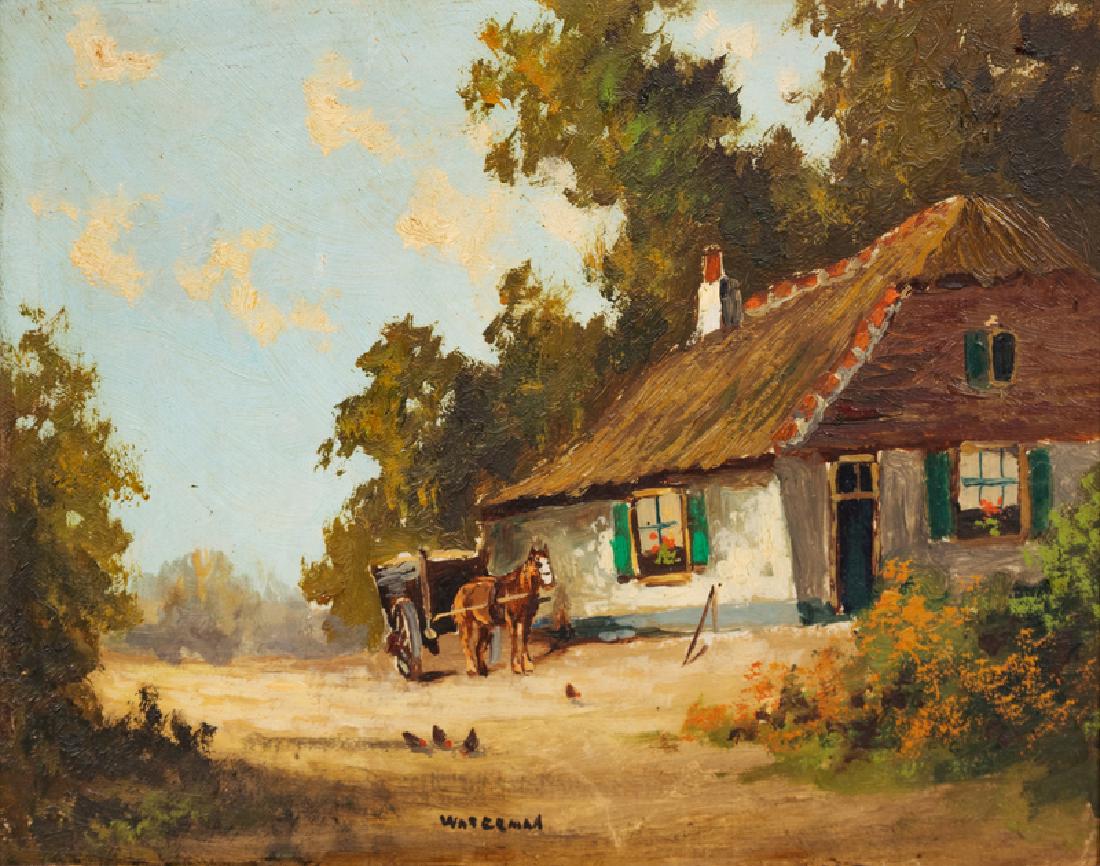 Waterman, (English, 19th/20th Century), Thatched (1 of 1)