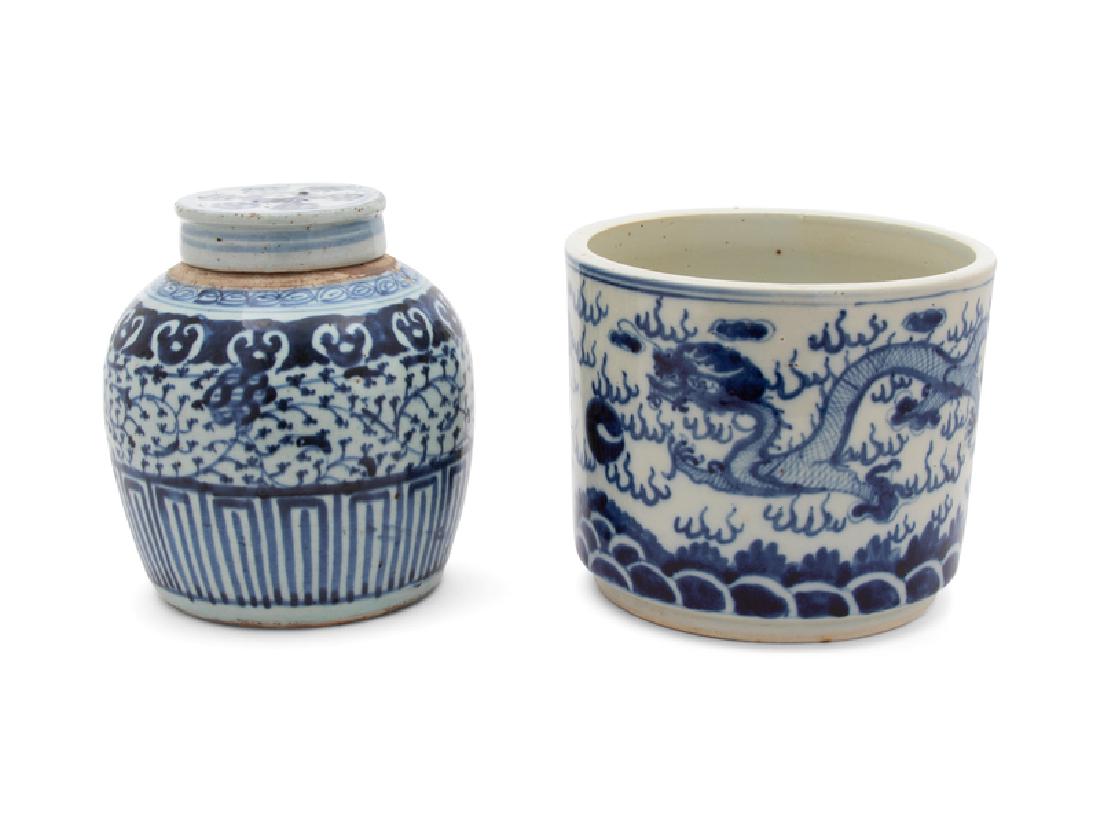 Two Chinese Blue and White Porcelain Articles  (1 of 1)