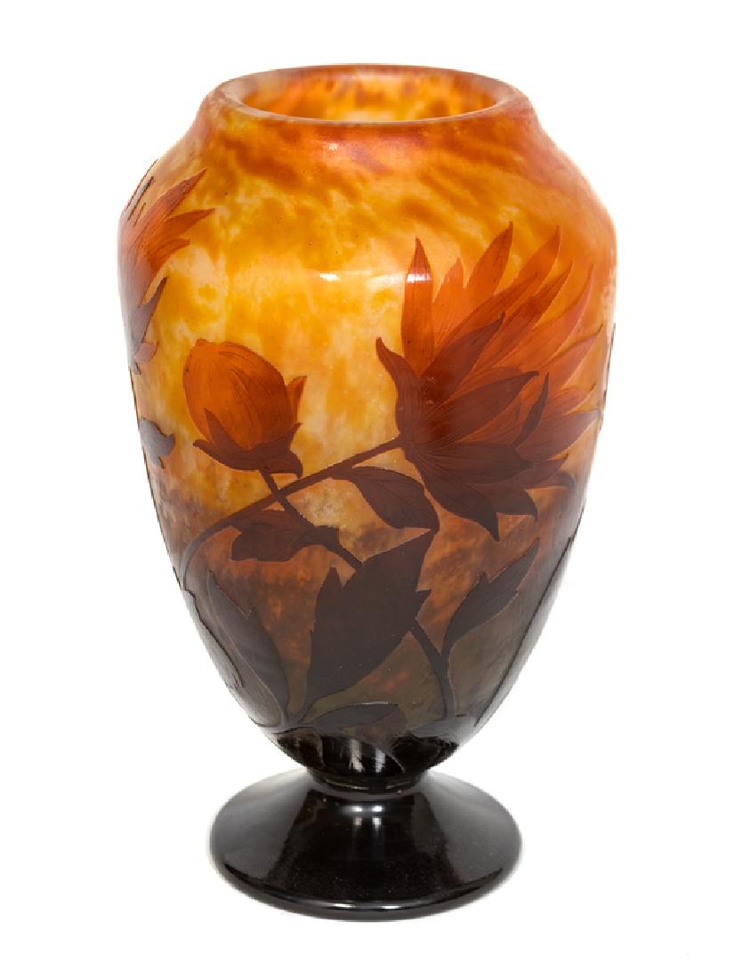 A Daum Cameo and Martele Glass Vase (1 of 1)
