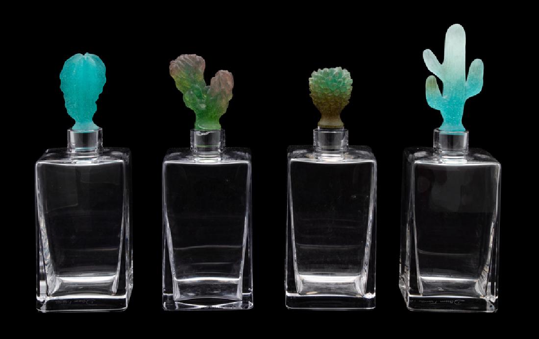A Set of Four Daum Pate-de-Verre Cactus Stopper (1 of 1)