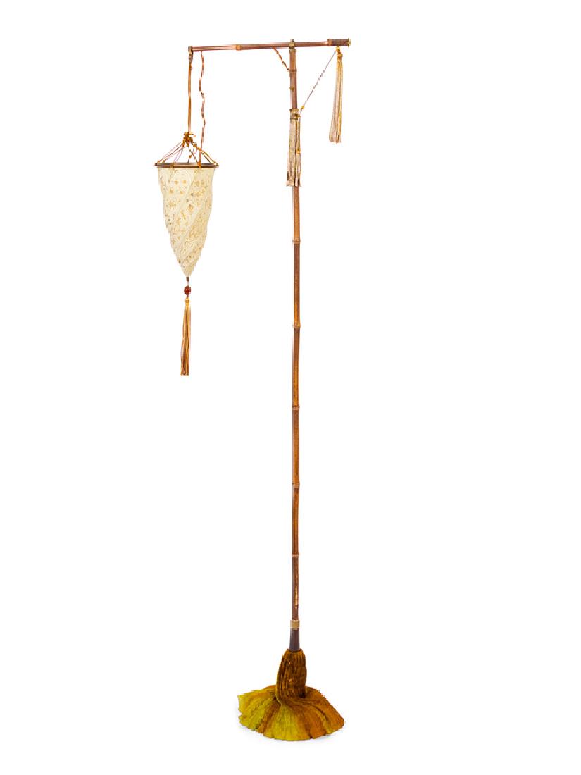 A Cesendello Fortuny Silk Floor Lamp with original (1 of 1)