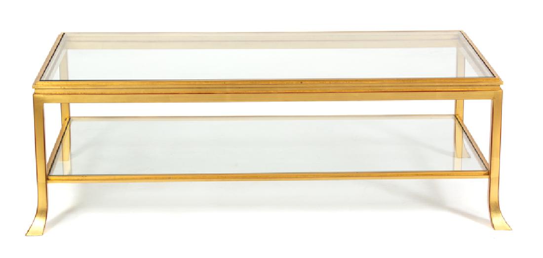 A Contemporary Gilt Metal Coffee Table  (1 of 1)
