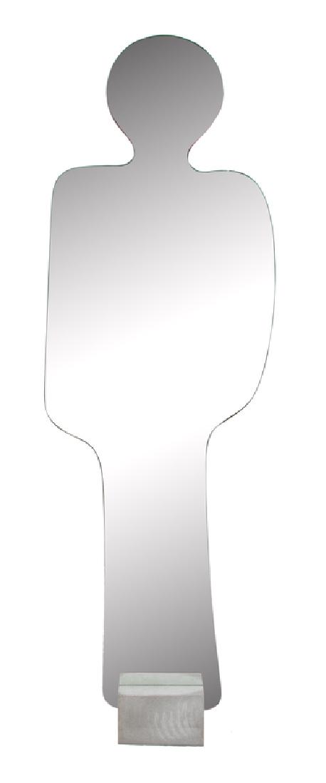 A Contemporary Human-shaped Floor Mirror on Stand (1 of 1)