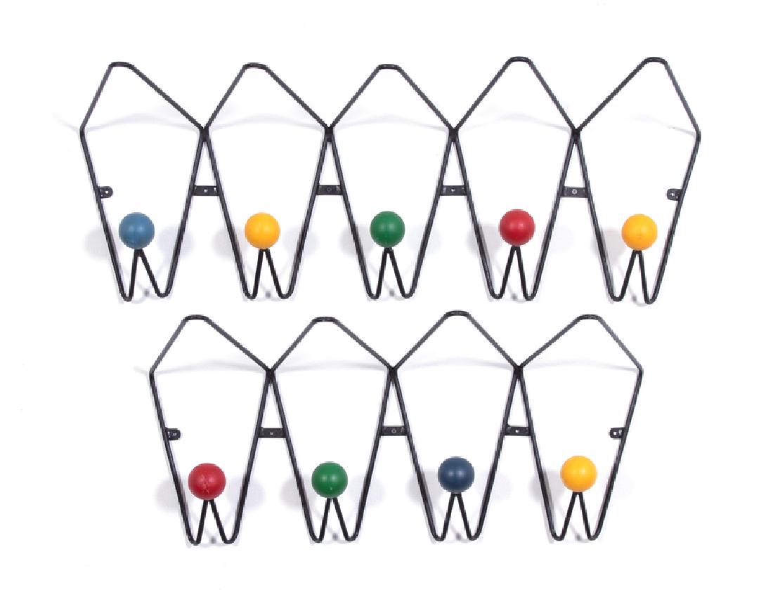 Two French Mid-Century Modern Iron Wall Racks (1 of 1)