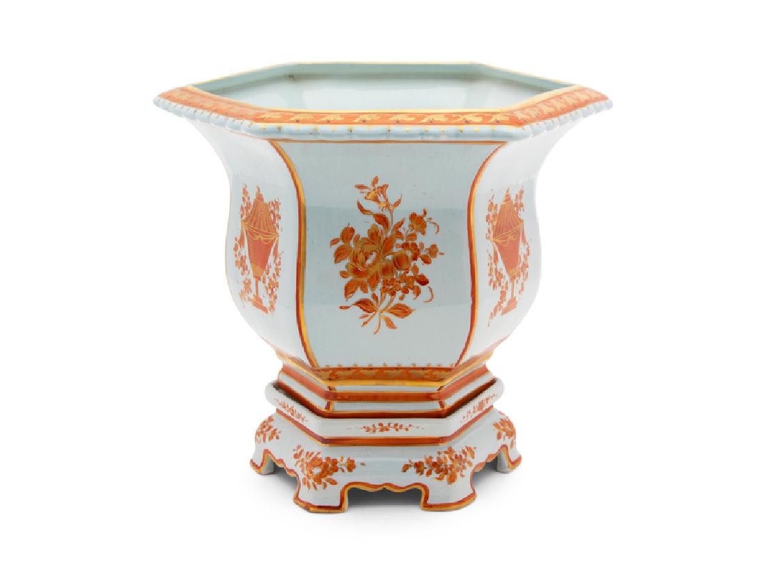 A Mottahedeh Chinese Export Style Ceramic Jardiniere on (1 of 1)