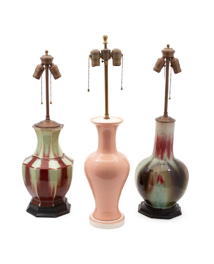 Three Glazed Ceramic Lamps (1 of 1)