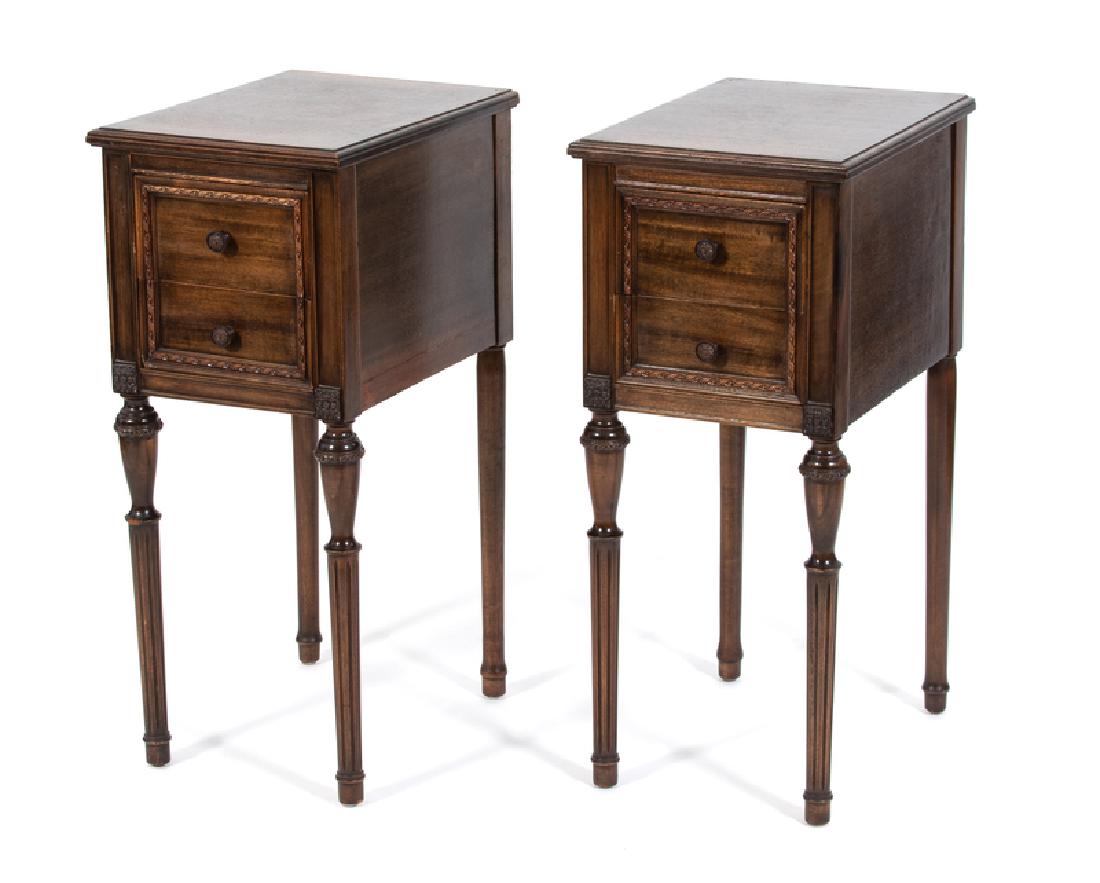 A Pair of Victorian Style Mahogany Lamp Tables (1 of 1)