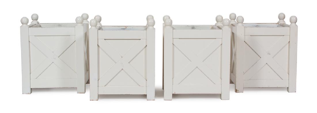 Four Regency Style White Composition Planters  (1 of 1)