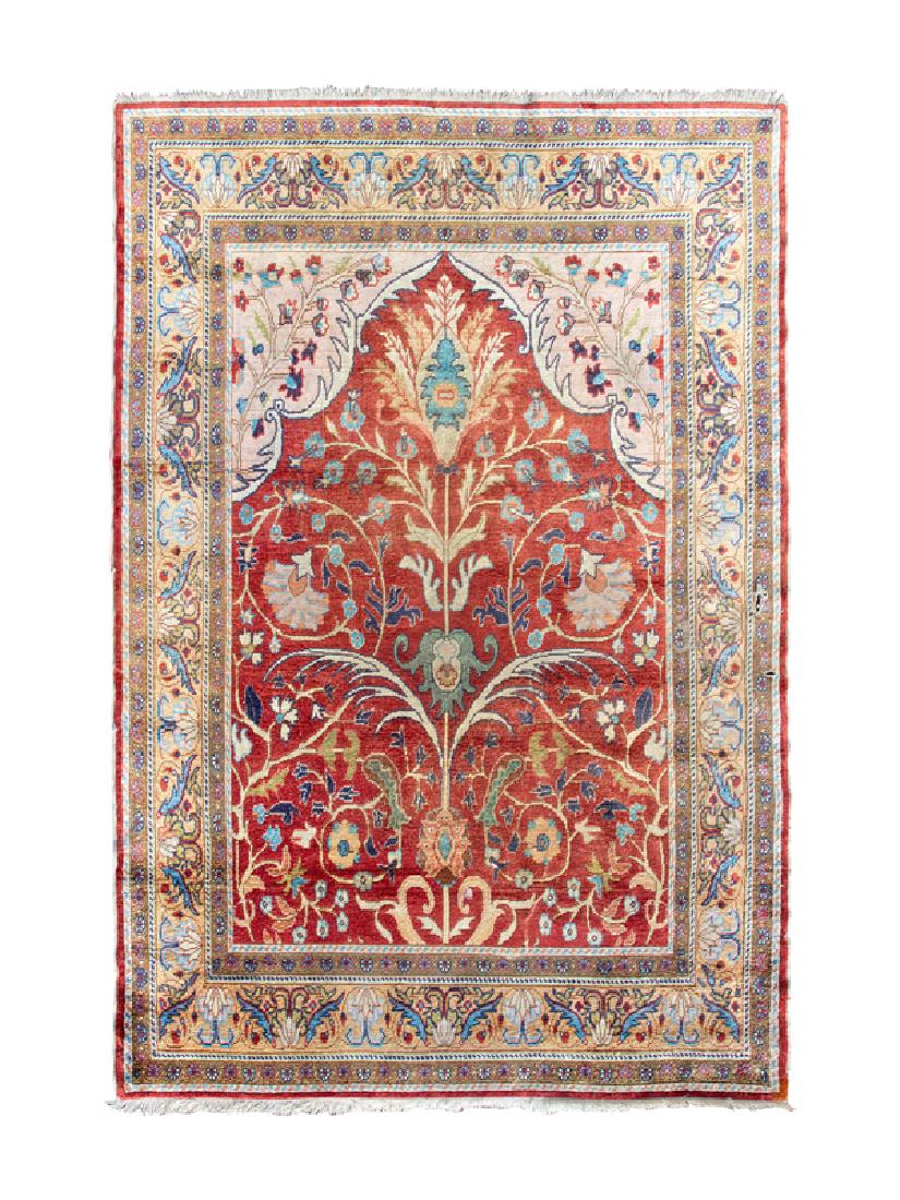 A Persian Silk Prayer Rug (1 of 1)