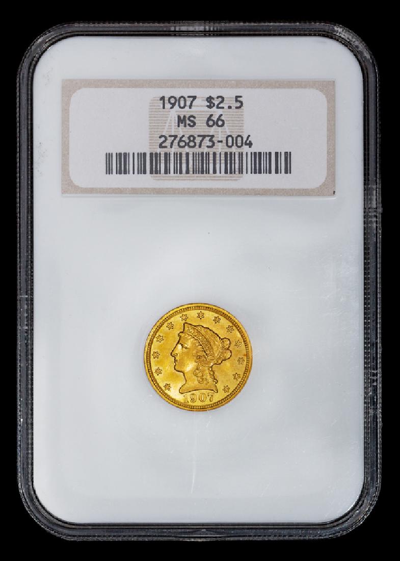 A United States 1907 Liberty Head $2.50 Gold Coin (NGC (1 of 2)