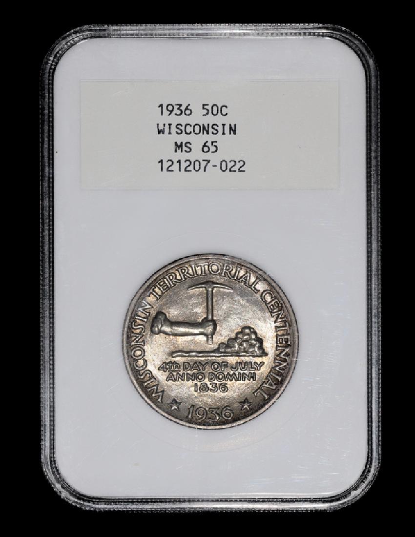 A United States 1936 Wisconsin Commemorative 50c Coin (1 of 2)