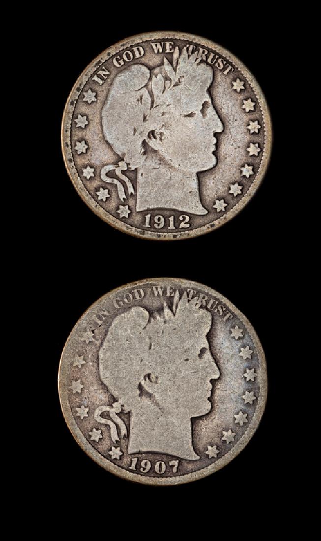 *Two United States Barber 50c Coins comprising 1907-D (1 of 2)