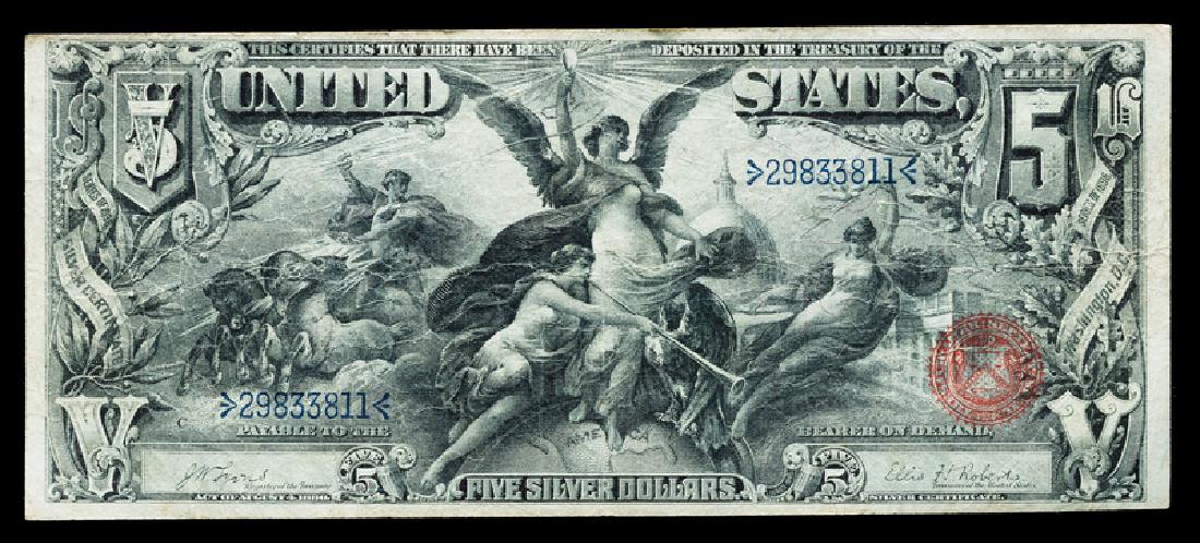 *A United States 1896 Educational $5 Silver Certificate (1 of 2)