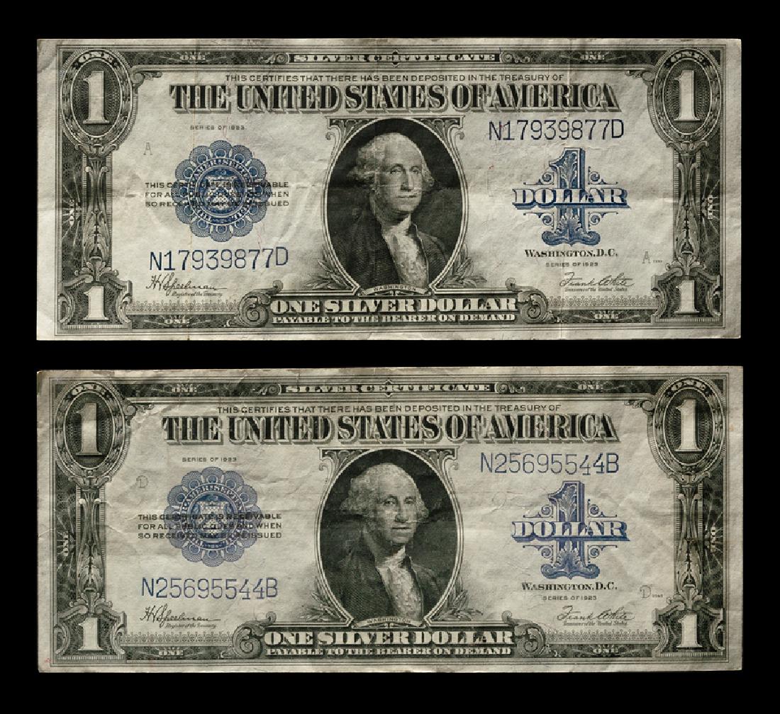 Two United States Series 1923 $1 Silver Certificates (1 of 2)