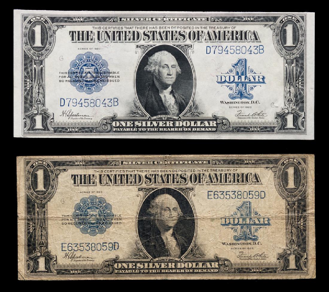 *Two United States Series 1923 $1 Silver Certificates (1 of 2)