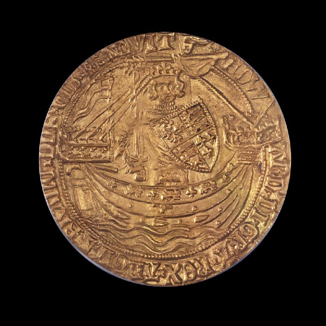 MEDIEVAL: Edward III Post-Treaty Gold Noble (1369-77): MEDIEVAL: Edward III Post-Treaty Gold Noble (1369-77) (PCGS Genuine-Bent) Fr. 98.