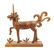 A Carved Wood Unicorn Height 23 x width 24 x