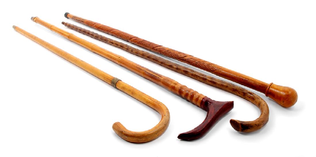 A Group of Eight Carved Wood Canes LATE 19TH (1 of 2)