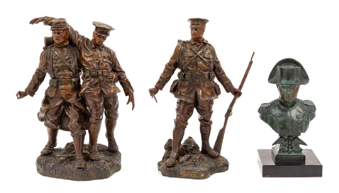 Three Military Cast Metal Figures EARLY 20TH (1 of 3)