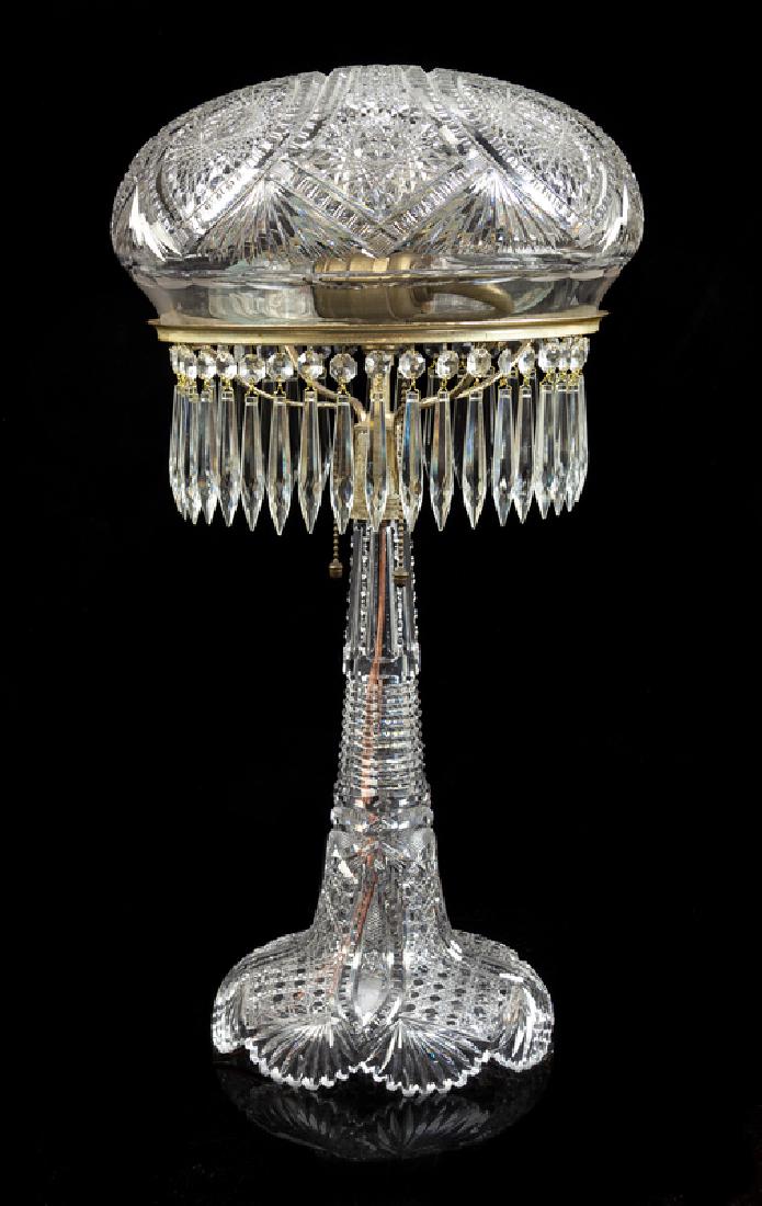 An American Cut Glass Table Lamp Height 23 1/2 x (1 of 1)