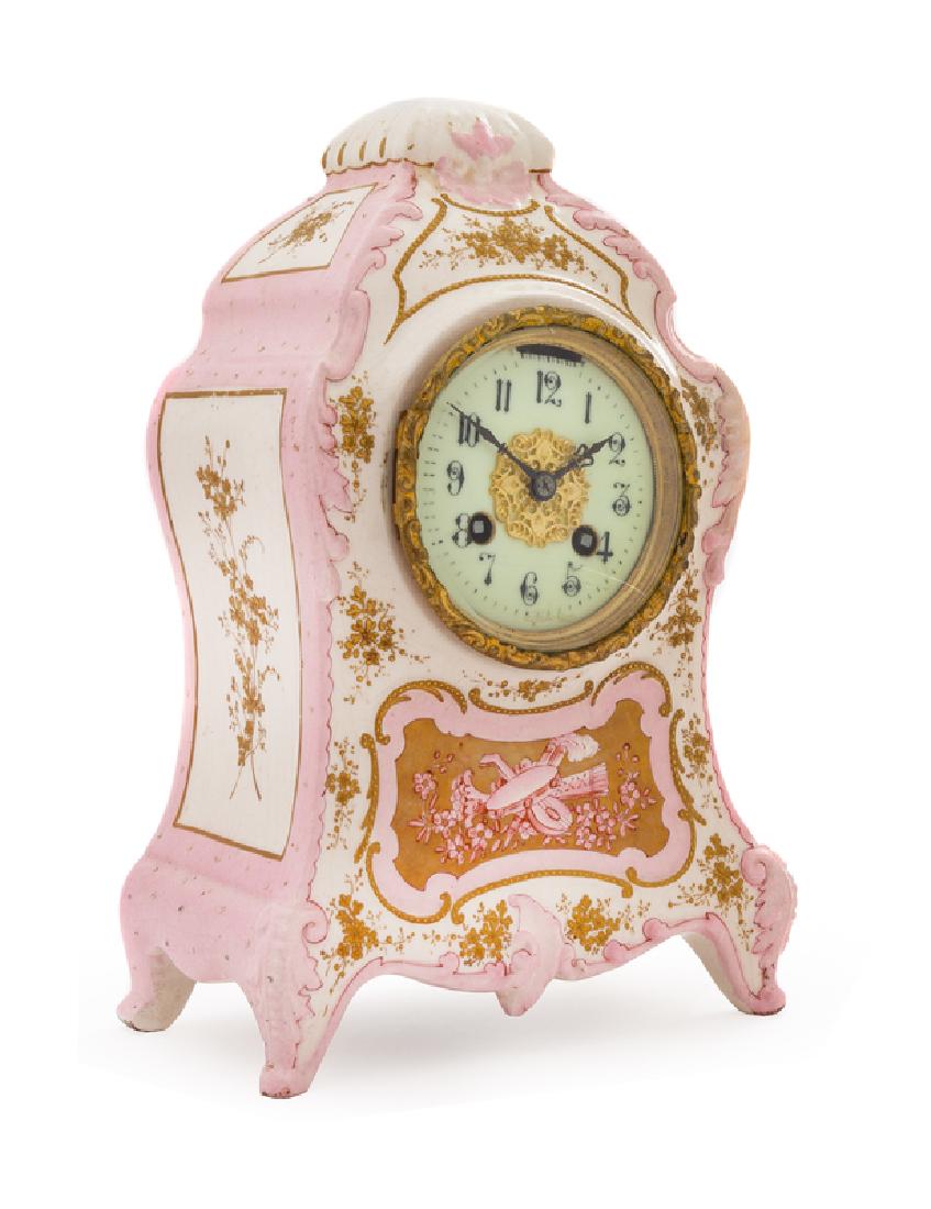 A French Porcelain Cased Mantel Clock MOUGIN, (1 of 1)