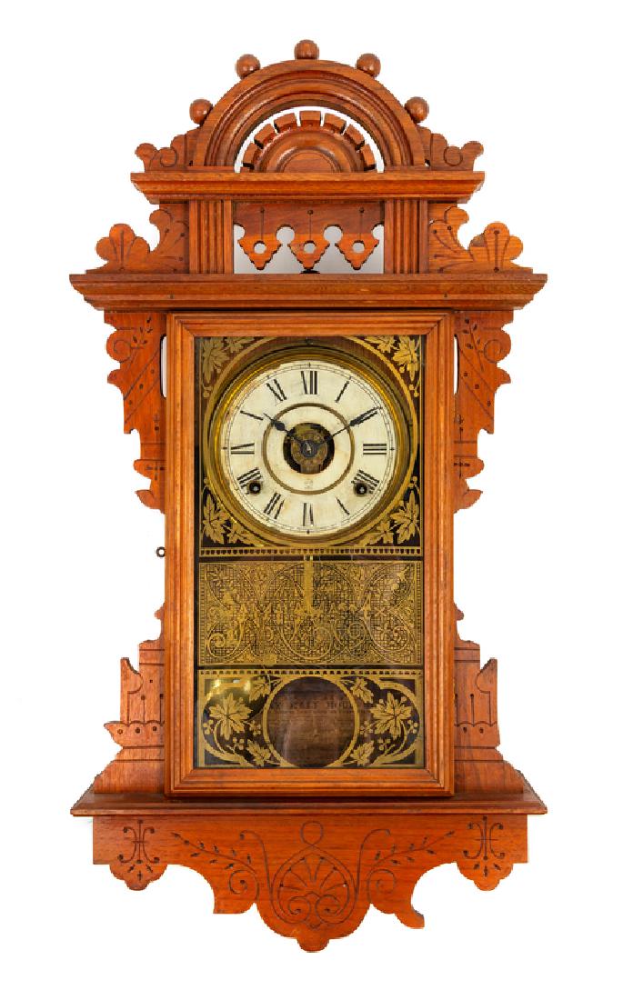 A Victorian Eastlake Style Wall Clock SETH (1 of 1)