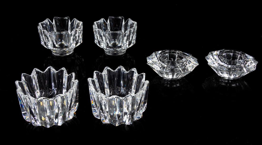 Orrefors Late 20th Century three pairs of: Orrefors Late 20th Century three pairs of small glass bowls, each marked. Diameter of largest 4 1/2 inches.