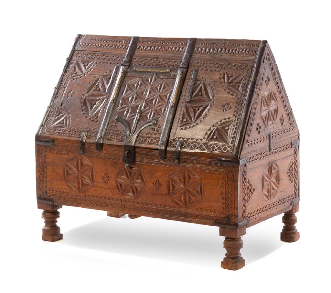 A Southeast Asian Carved Wood Chest (1 of 1)
