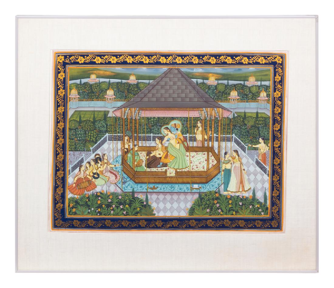 A East Indian Painting on Linen 20TH (1 of 1)