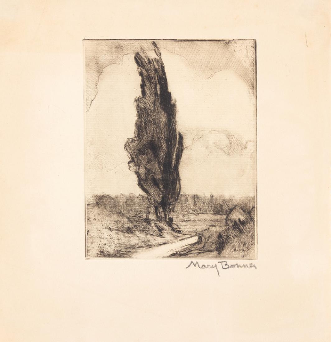 Mary Bonner(American, 1887-1935)Treeetchingsigned in (1 of 2)