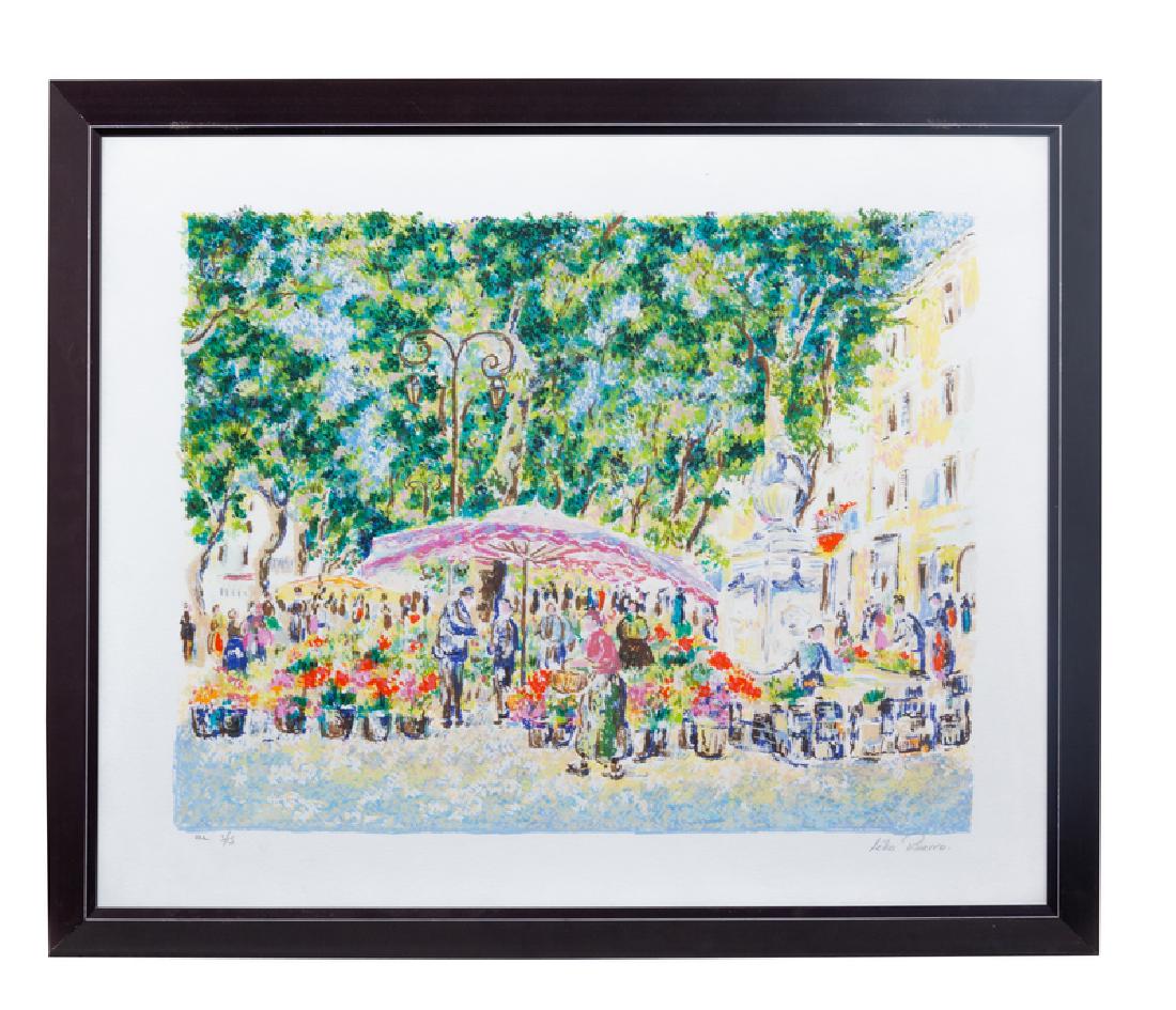 Lelia Pissarro(French, b. 1963)The Flower Marketcolor (1 of 2)