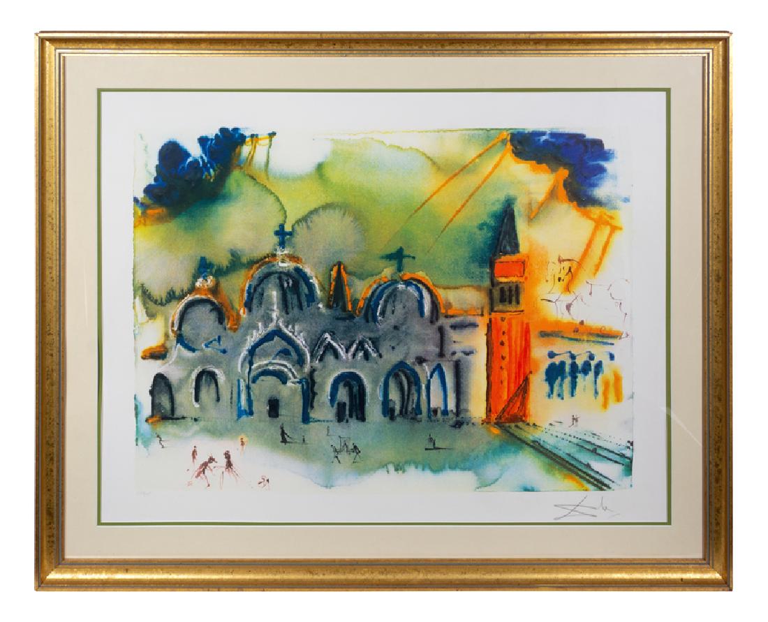 Salvador Dali(Spanish, 1904-1989)Homage To: Salvador Dali (Spanish, 1904-1989) Homage To Venice lithograph signed and numbered I 128/195 in pencil 22 3/4 x 31 inches. Provenance: Property from the Collection of Virginia John, Elm Grove, Wiscons