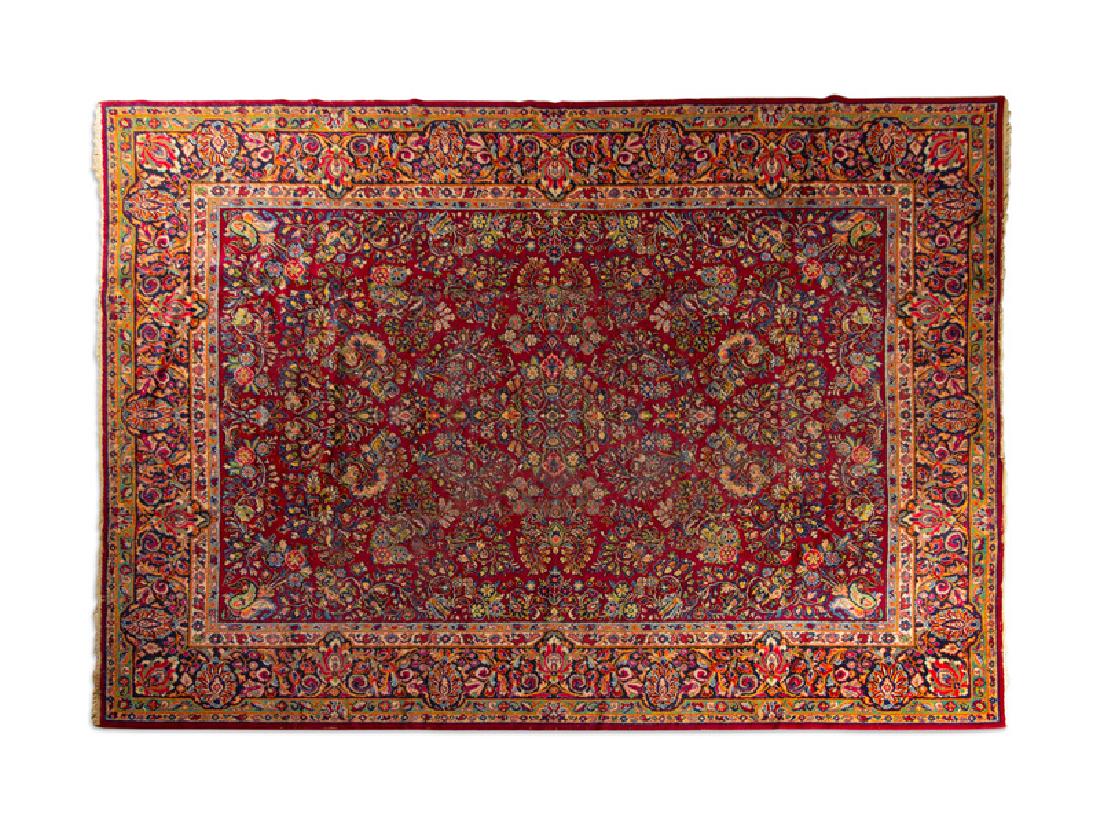 An Isfahan Rug 11 feet 4 inches x 8 feet 6 1/2: An Isfahan Rug 11 feet 4 inches x 8 feet 6 1/2 inches.