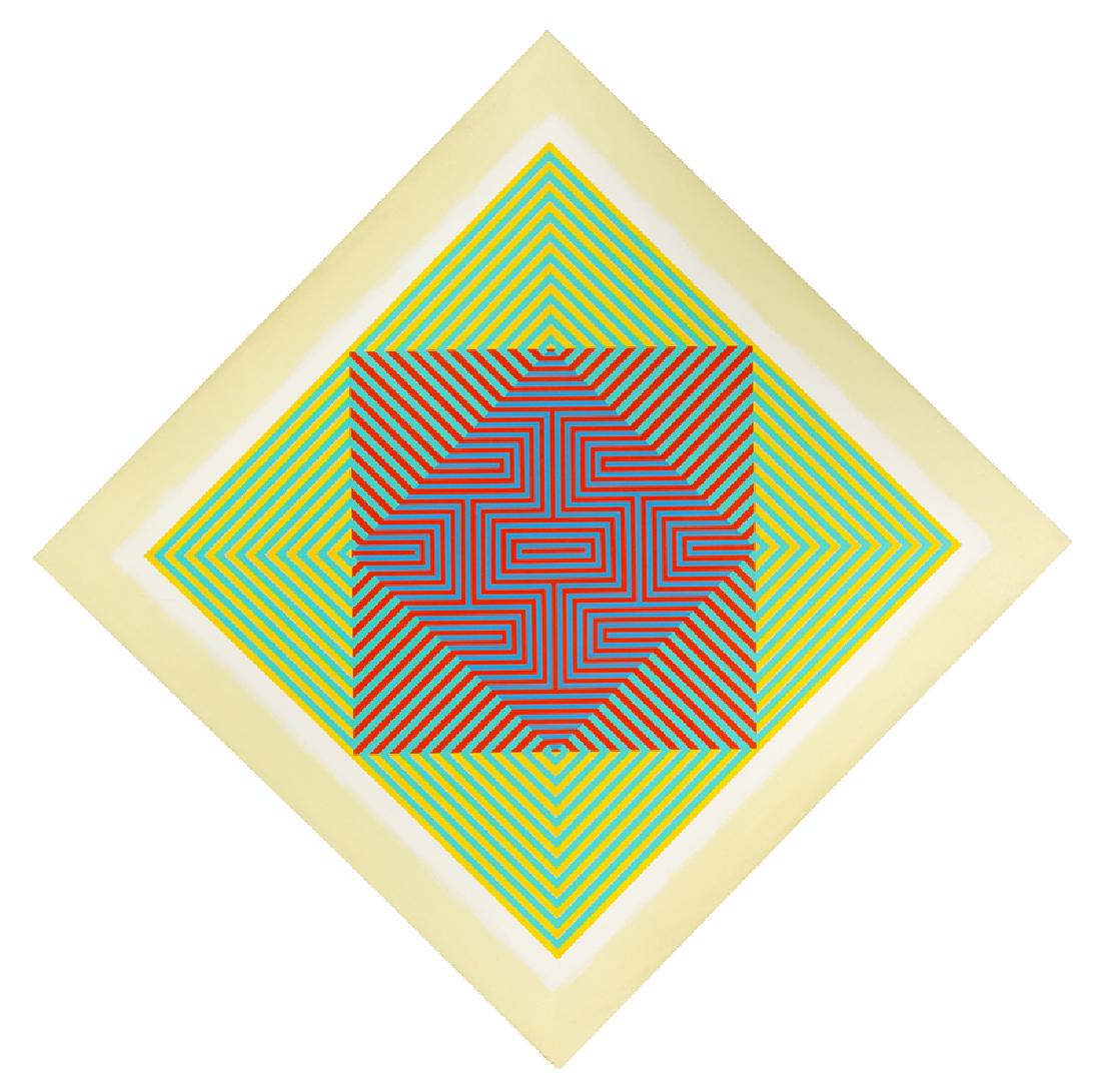 John Pearson (American, b. 1940) Untitled, 1966 acrylic: John Pearson (American, b. 1940) Untitled, 1966 acrylic on canvas signed John Pearson and dated (verso) 93 1/2 x 93 1/2 inches. Provenance: Richard Gray Gallery, Chicago